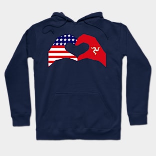 We Heart USA & Isle of Man Patriot Flag Series Hoodie